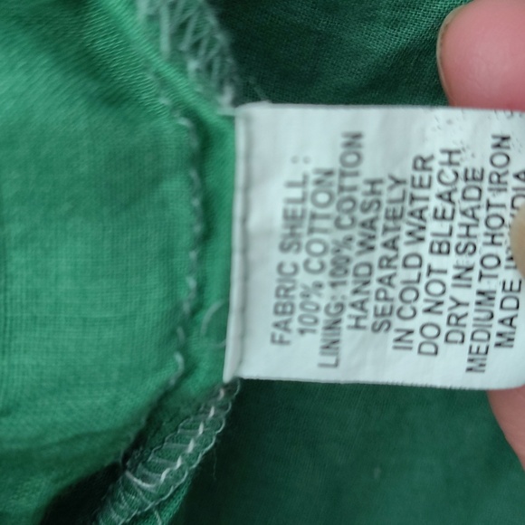 Biba Bohemian Maxi Dress, Patterned Green/Yellow Long Sleeve Ends/Buttons, 6 - Picture 15 of 16